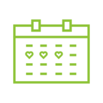 Zyklusmonitoring Kalender Icon